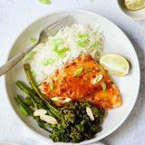 Sheet Pan Thai Baked Fish with Broccolini