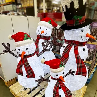 LED Pre-lit Pop-up Snowman Family at Costco!