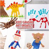 DIY Canvas Art Ideas for Kids - HUGE list!