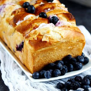 Blueberry Cream Cheese Pull Apart Bread