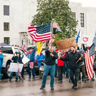 Hundreds of Maskless Protesters Gathered in Salem to Decry the Oregon Governor’s Stay-Home Orders