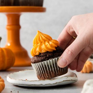 Chocolate Pumpkin Cupcakes Recipe | Good Life Eats