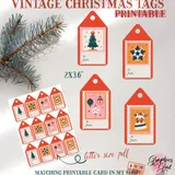 Printable Christmas Gift Tags: Unique Vintage Pastel Christmas » Graphics Gurl Design Studio
