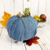 No Sew Fabric Pumpkin from Old Jeans