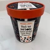 Trader Joe's Black Tea and Boba Coconut Non-Dairy Ice Cream Review - Higher Edukitchen