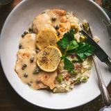 Date Night Chicken Piccata with Risotto