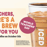 FREE Medium Hot or Iced Coffee for Teachers on October 5th at Dunkin’ – No Purchase Necessary! - Hunt4Freebies