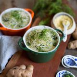 Salt-free potato leek soup with mustard - At the Immigrant's Table