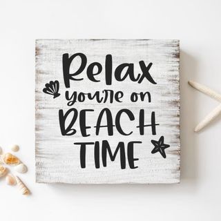 Relax You're on Beach Time Free SVG