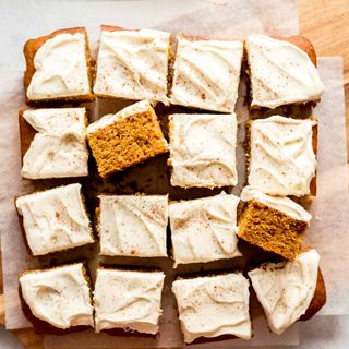 Pumpkin Bars with Cream Cheese Frosting - Katiebird Bakes