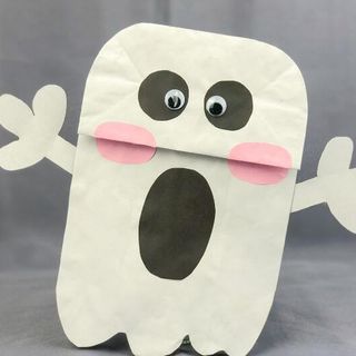 Easy Paper Bag Ghost Craft for Kids