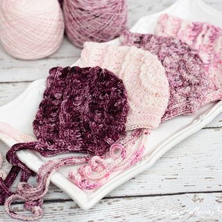 "Petit Fours" Textured Baby Bonnet Pattern | Free Crochet Tutorial | Kirsten Holloway Designs