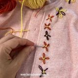 How to upcycle an old cardigan with embroidery - La creative mama