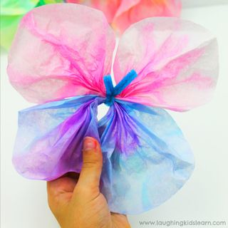 Coffee filter butterfly craft for kids - Laughing Kids Learn