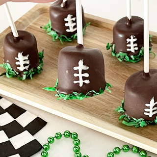 Marshmallow Football Pops - Leah With Love