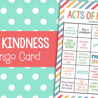 Random Acts of Kindness for Kids with Free Bingo Card