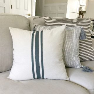 DIY Grain Sack Pillow - Love of Family & Home