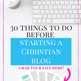 Free '30 Things to do before starting a Blog' List