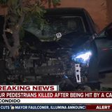 4 people, including 2 boys, hit and killed by car on Escondido street