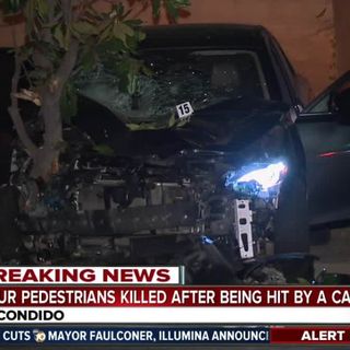 4 people, including 2 boys, hit and killed by car on Escondido street