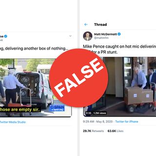 Debunk: Mike Pence Did Not Deliver Empty Boxes To Nursing Home