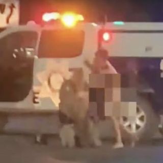 Naked man caught on video fighting with a Las Vegas police officer in the middle of the street - then things take a dangerous turn - Worldtimetodays