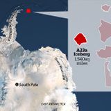 World's biggest iceberg twice the size of Greater London on the move
