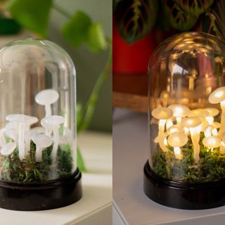 DIY Hot Glue Mushroom Lights