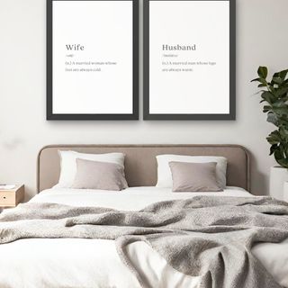 Cold Feet Wife/ Warm Legs Husband Funny Poster