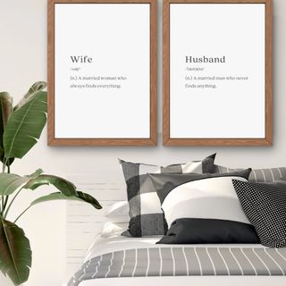 Funny Husband And Wife Poster - "Can't Find Anything"