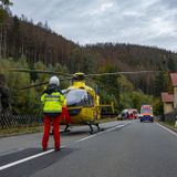 B4: Schwerer Unfall im Harz - Rettungshubschrauber im Einsatz