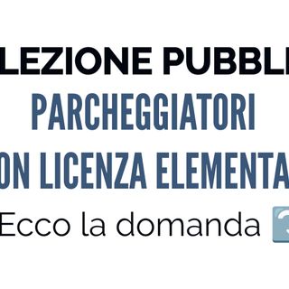 Selezione per Parcheggiatori con licenza elementare, ecco la domanda e tutti i dettagli - Concorsi Pubblici