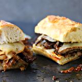 Steak Sandwiches with Caramelized Onions and Provolone Cheese