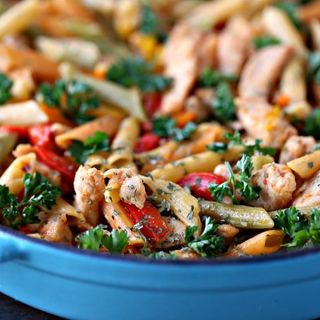 30 Minute Chicken Vegetable Skillet Pasta