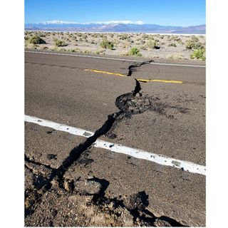 Nevada highway damaged by largest area quake in 65 years