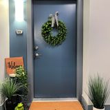 How to Decorate a Cute Apartment Door for Spring - Redhead Can Decorate