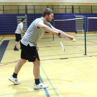 Community badminton in Burns Lake