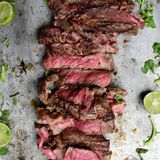 Easy Grilled Flank Steak with Cilantro Pesto | The Realistic Nutritionist