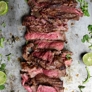 Easy Grilled Flank Steak with Cilantro Pesto | The Realistic Nutritionist