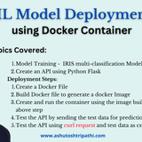 Machine Learning Model Deployment using Docker Container