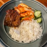 Slow Cooker Korean Style Pot Roast w/ Kimchi