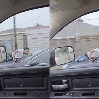 Viral Video Shows Man Clinging to the Hood of a Moving Car in Louisiana