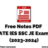 Free Notes PDF For GATE IES SSC JE Exams 2023