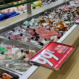 Missouri grocery store converts salad bar into mini booze bottle buffet