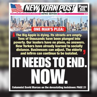 End New York City’s lockdown now!