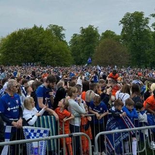 Picture special: Watch as Town fans celebrate promotion by turning the town blue