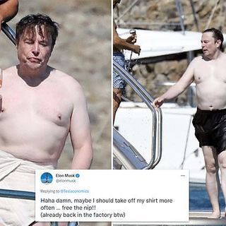 Musk pokes fun at photos showing him shirtless on a yacht in Mykonos