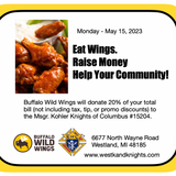 Buffalo Wild Wings Fundraiser!