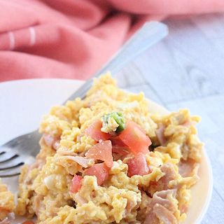 Ham and Cheddar Scramble