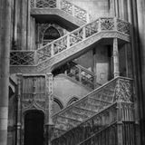 The steps to the library in Rouen Cathedral